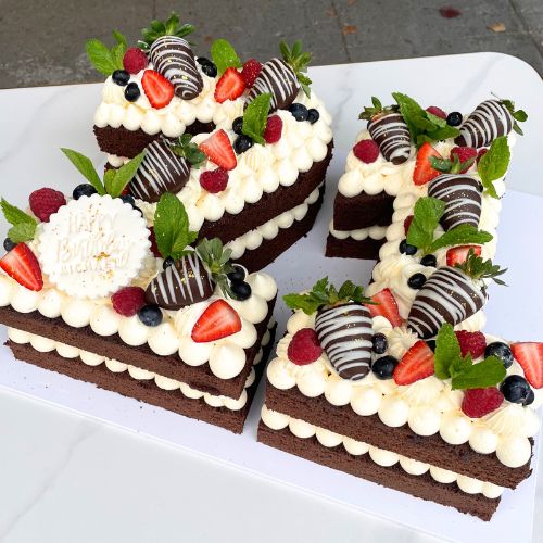 Celebration in Numbers Cake - berries