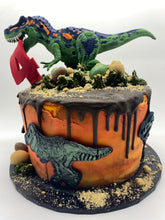 Load image into Gallery viewer, Dinosaur Ombre Cake
