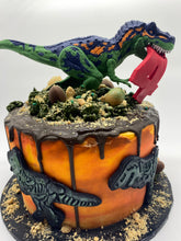 Load image into Gallery viewer, Dinosaur Ombre Cake
